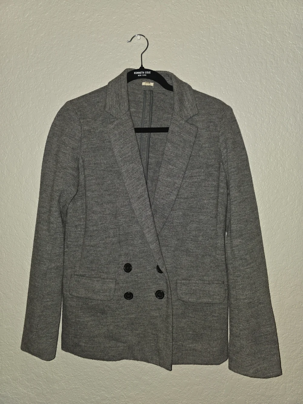 J CREW Women's Gray Double-Breasted Blazer Jacket